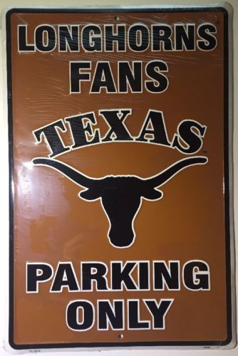 Texas Longhorns 12" X 18" Longhorn Parking Only Metal Sign