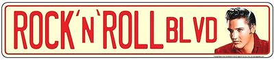 ROCK 'N' ROLL BLVD ELVIS METAL STREET SIGN