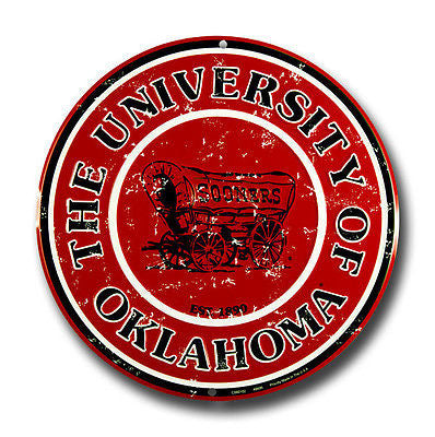 Oklahoma Sooners Round Sign