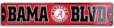 Alabama Street Sign 24" X 5" Bama Blvd Metal