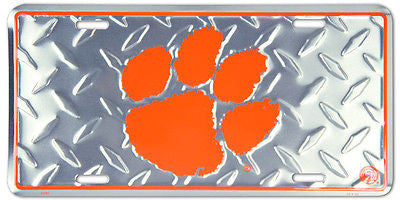Clemson University Tigers Diamond License Plate