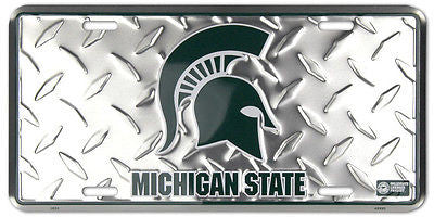 Michigan State Spartans Diamond License Plate