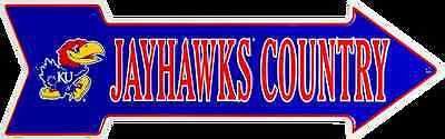 Kansas University Jayhawks Country Arrow Sign