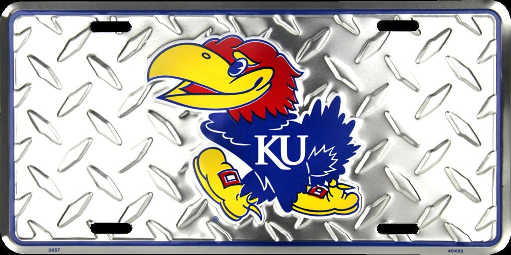 Kansas Jayhawks Diamond License Plate