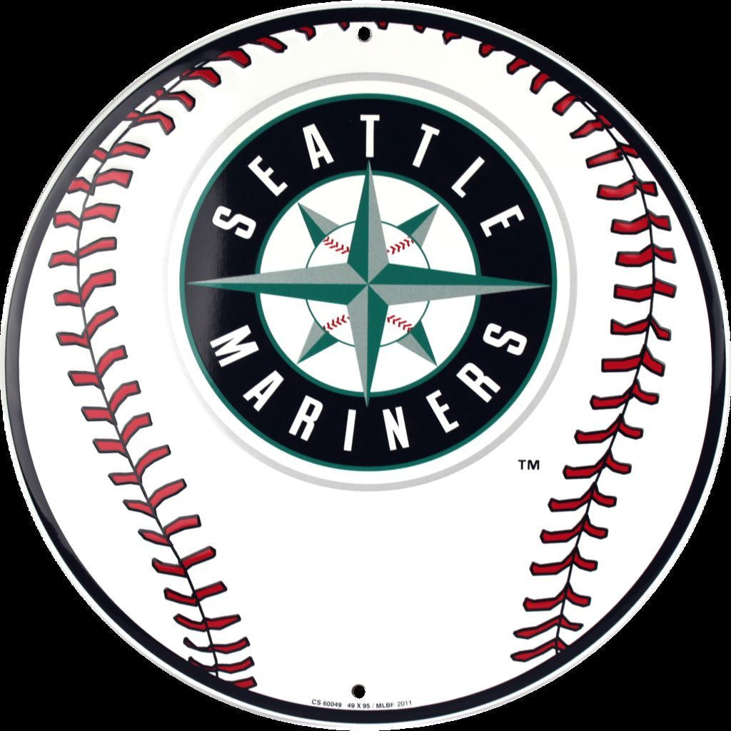 Seattle Mariners Round Baseball Sign