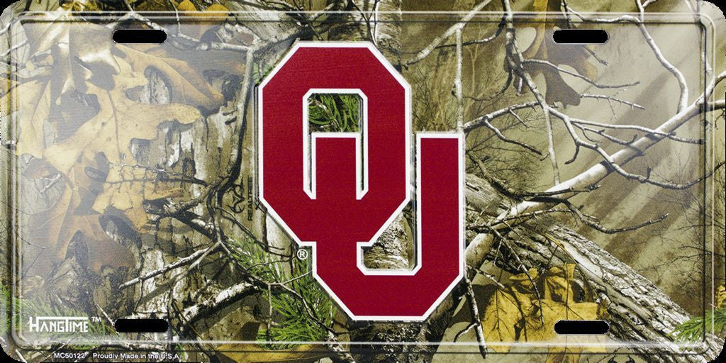Oklahoma Sooners License Camo Plate
