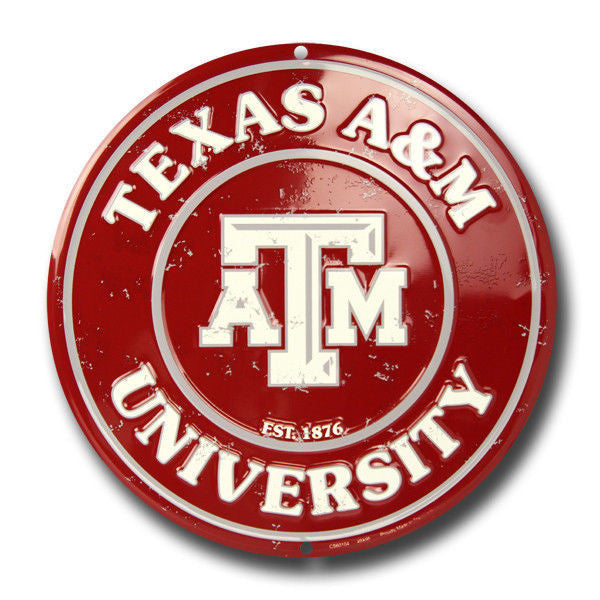 Texas A&M Aggies Round Sign