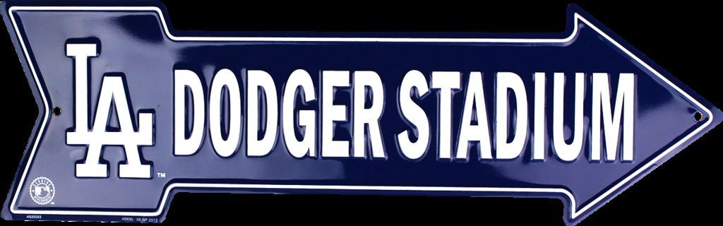 LA DODGERS DODGER STADIUM METAL ARROW SIGN