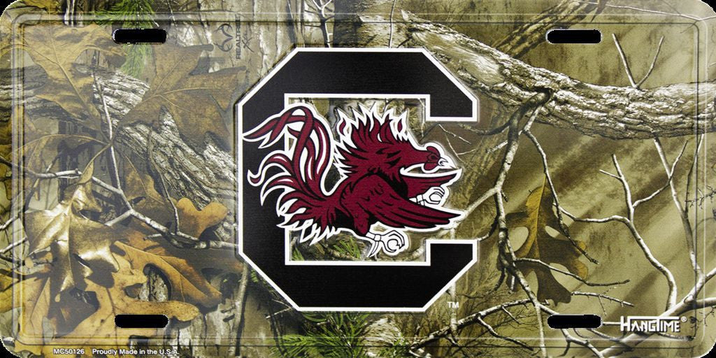 South Carolina Camo License Plate Gamecocks