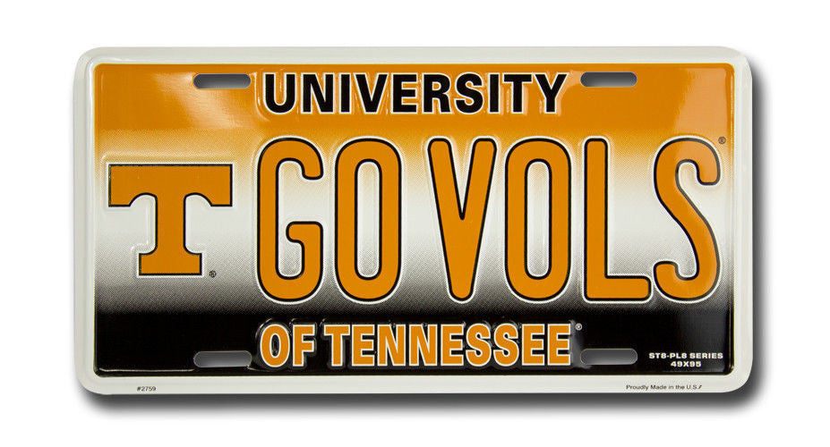 Tennessee Volunteers Plate Go Vols