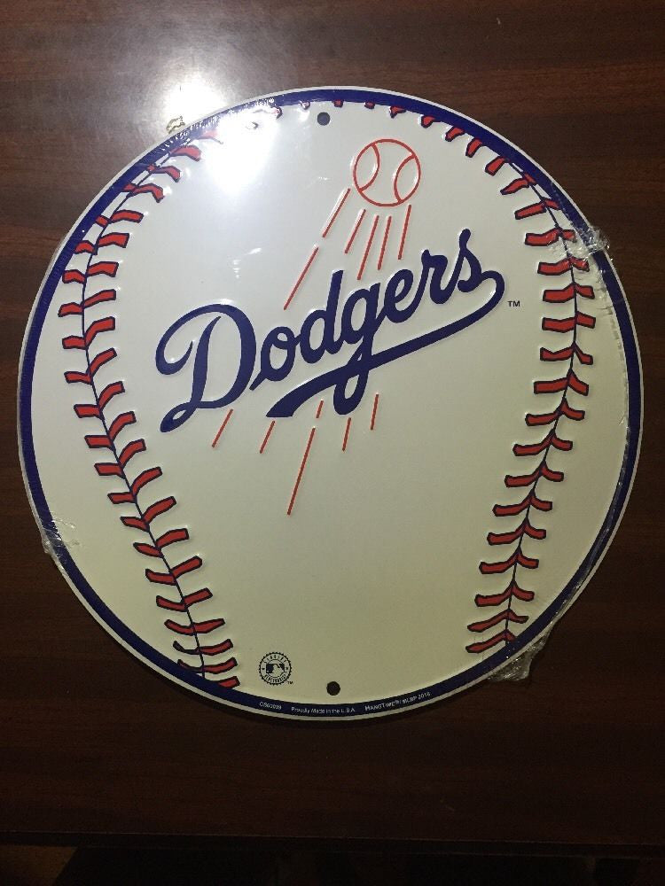 Los Angeles Dodgers Round Baseball Sign