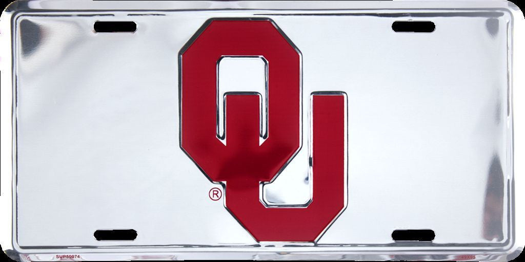 Oklahoma Sooners Chrome License Plate