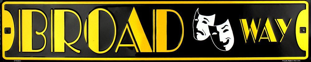 Broadway New York Metal Street Sign Embossed