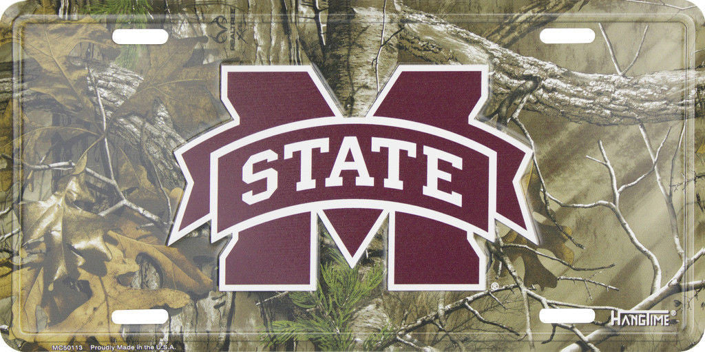 Mississippi State Bulldogs Camo License Plate
