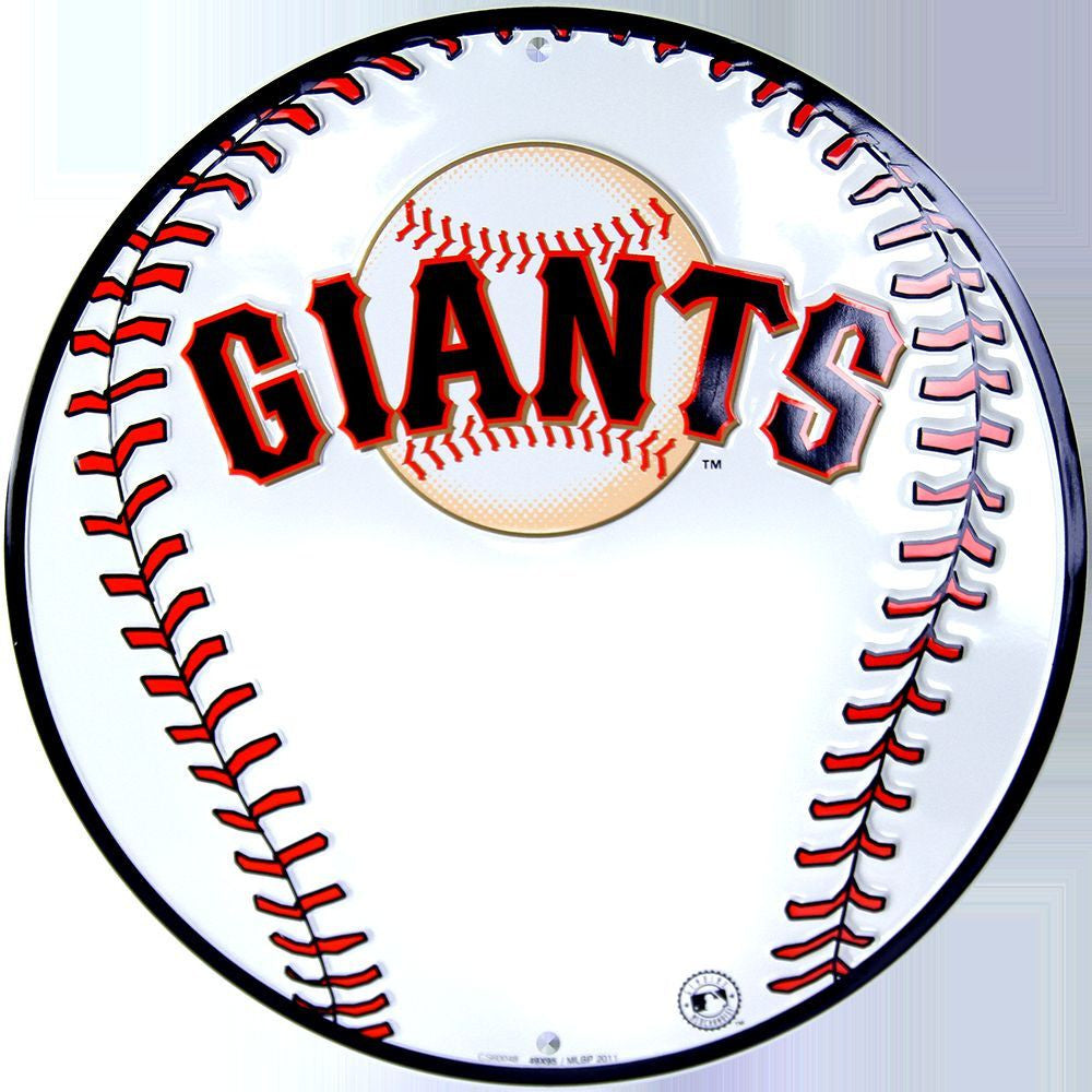 San Francisco Giants Round Baseball Sign
