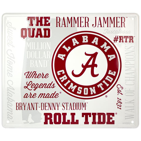 Alabama 8' X 2' Banner 8 Foot Roll Tide Bama Crimson Football Sign University