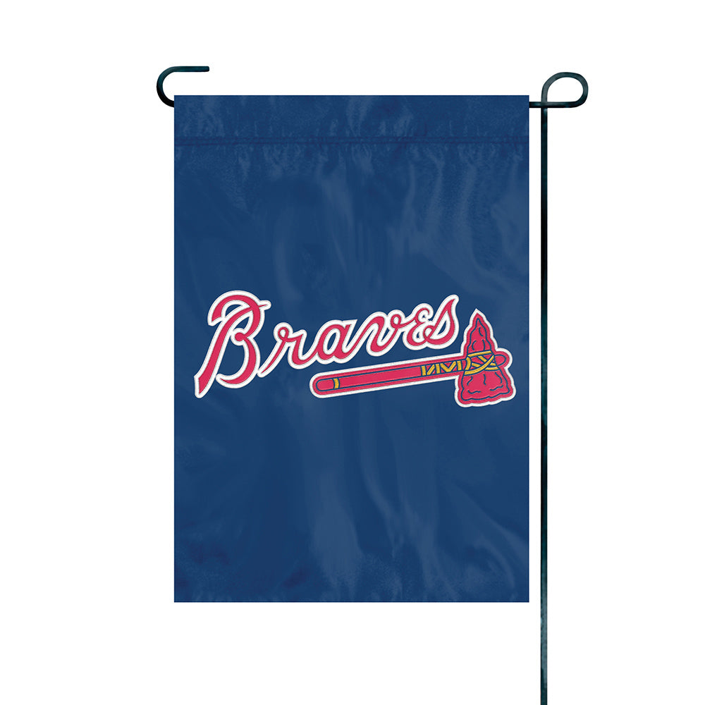 Atlanta Braves Garden Mini Flag Applique Embroidered Premium Heavy Weight Full Size Nylon