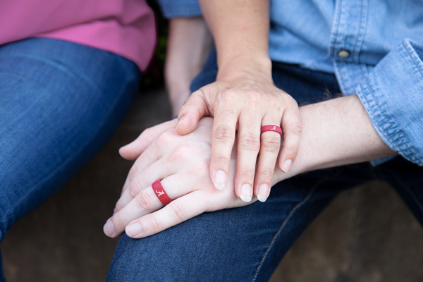 ALABAMA CRIMSON TIDE SILICONE RING WEDDING COLLEGE GROOVE GAMEDAY