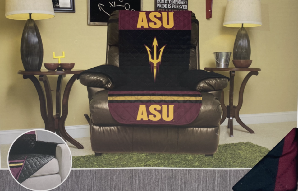 Arizona State Sun Devils Furniture Protector Cover Recliner Reversible