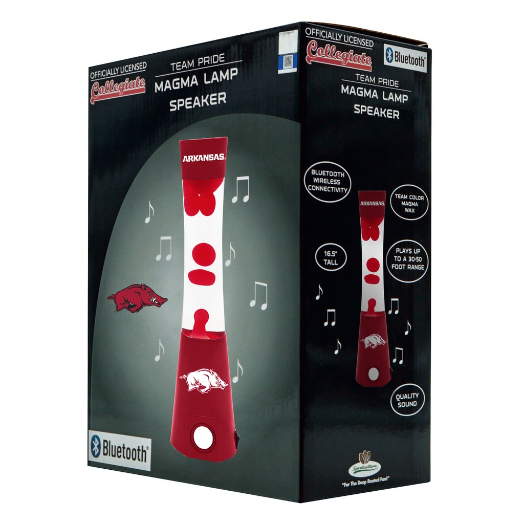 Arkansas Razorbacks Magma Lamp Bluetooth Speaker Team Pride