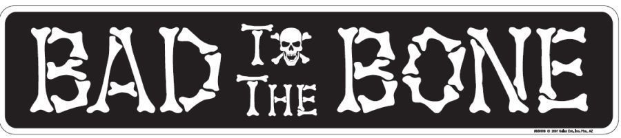 Bad To The Bone Metal Street Sign