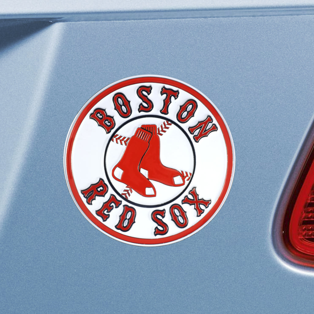 Boston Red Sox Metal Auto Emblem Color 3-D True Team Colors Mlb Car Truck Laptop