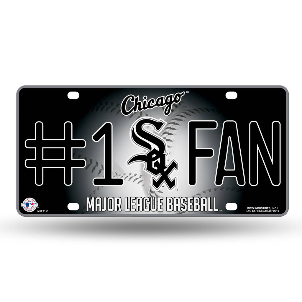 Chicago White Sox #1 Fan Car Truck Tag License Plate Mlb Baseball Metal Sign