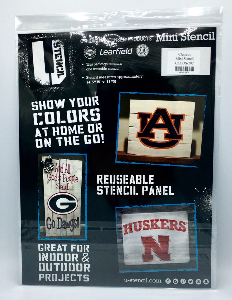 Clemson Tigers Mini Stencil Craft 14.5" X 11" Reusable Projects Ncaa College