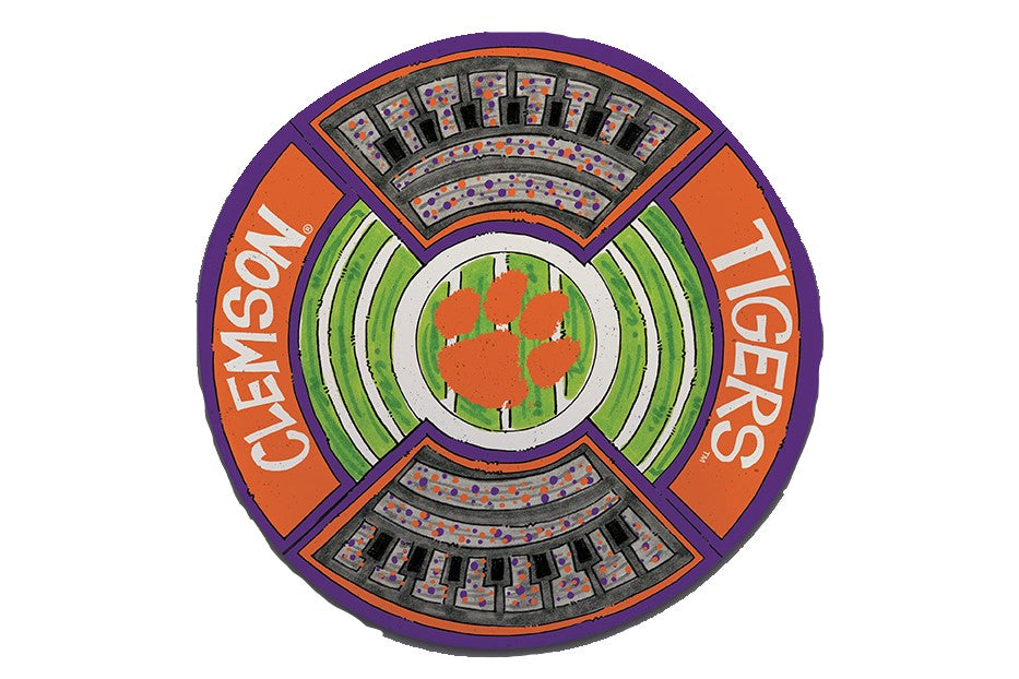 Clemson Tigers 13.5" Round Stadium Platter Ncaa Tailgate Gameday