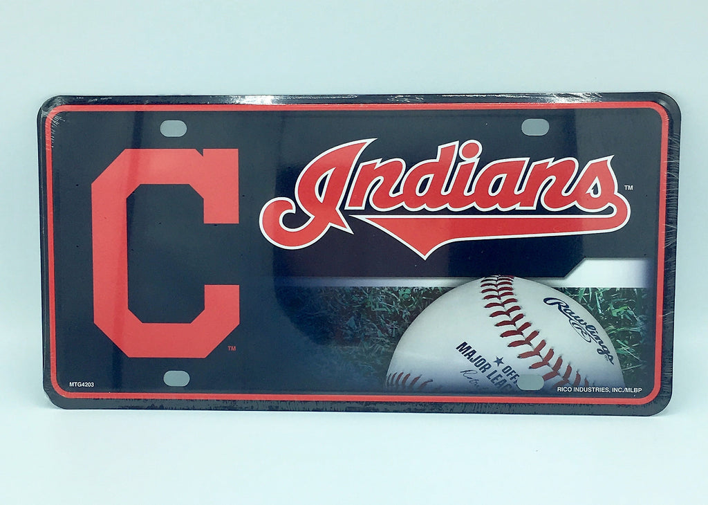 CLEVELAND INDIANS LICENSE PLATE MLB BASEBALL METAL