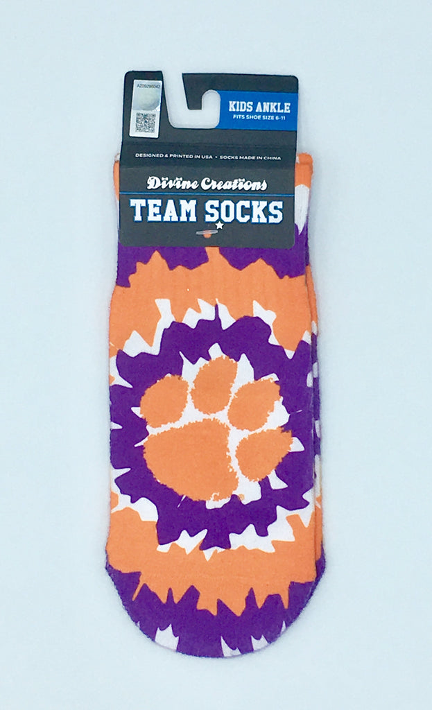 Clemson Tigers Team Socks New Sublimated Crew Ankle Ncaa Unisex Pick A Size College
