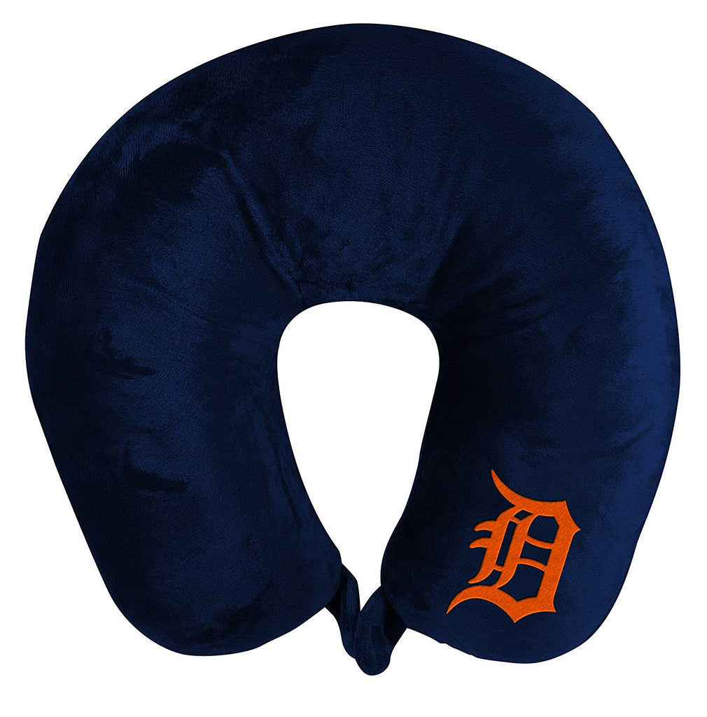 DETROIT TIGERS APPLIQUE TRAVEL NECK PILLOW TEAM LOGO COLOR SNAP CLOSURE POLYESTER MLB