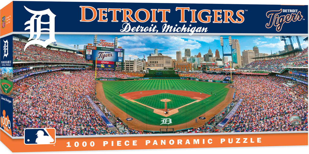 Detroit Tigers Stadium Panoramic Jigsaw Puzzle MLB 1000 pc Comerica Park