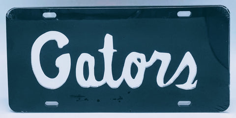 Clemson Tigers Mirrored Orange Car Tag Paw Design
