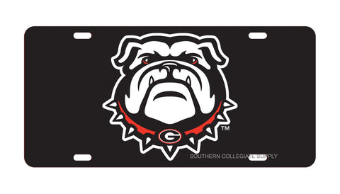 Clemson Tigers Mirrored Orange Car Tag Paw Design