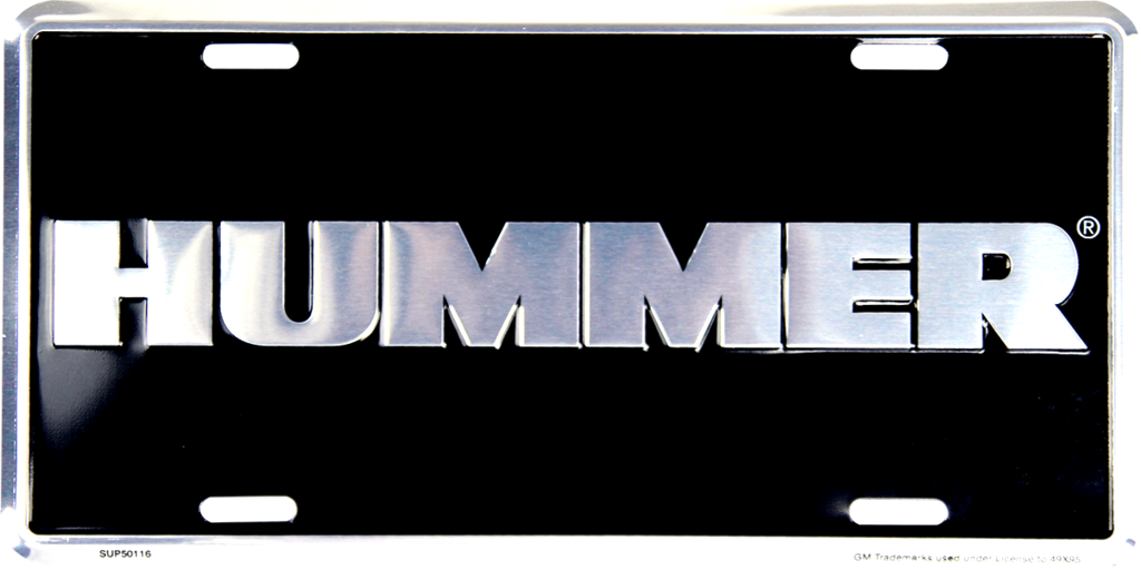 Hummer Chrome License Plate Like Nothing Else Embossed Metal Tag Auto Truck Suv