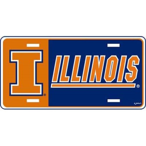 ILLINOIS FIGHTING ILLINI CAR TAG LICENSE PLATE