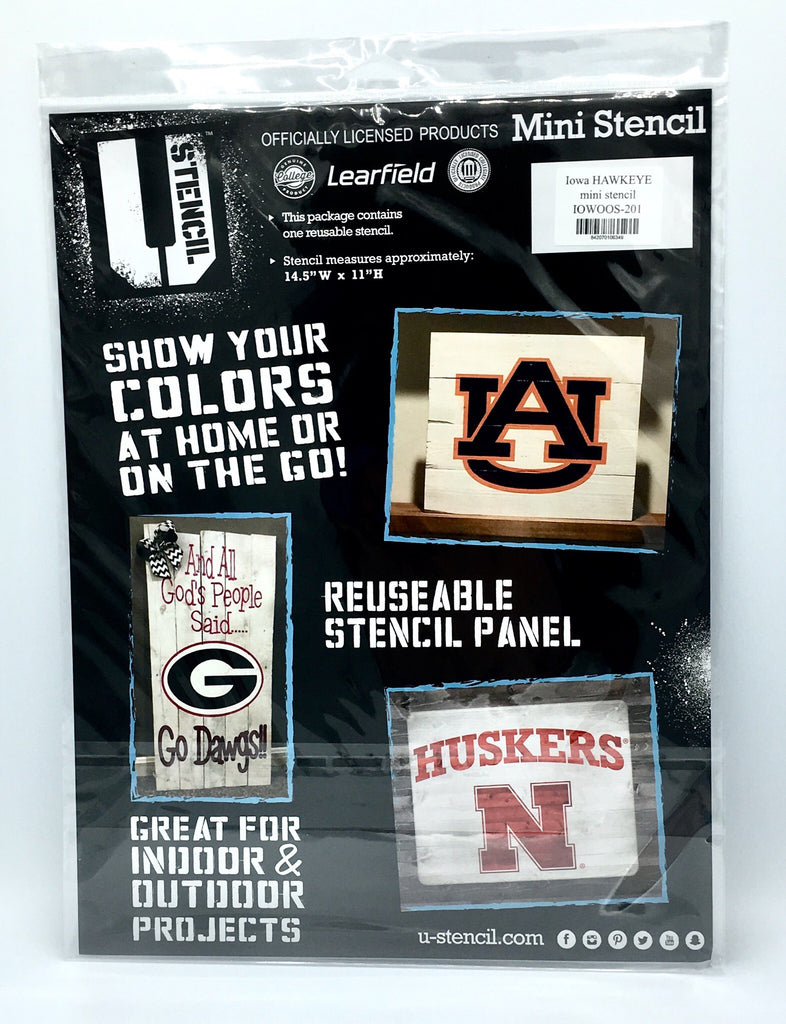 Iowa Hawkeyes Mascot Mini Stencil Craft 14.5" X 11" Reusable