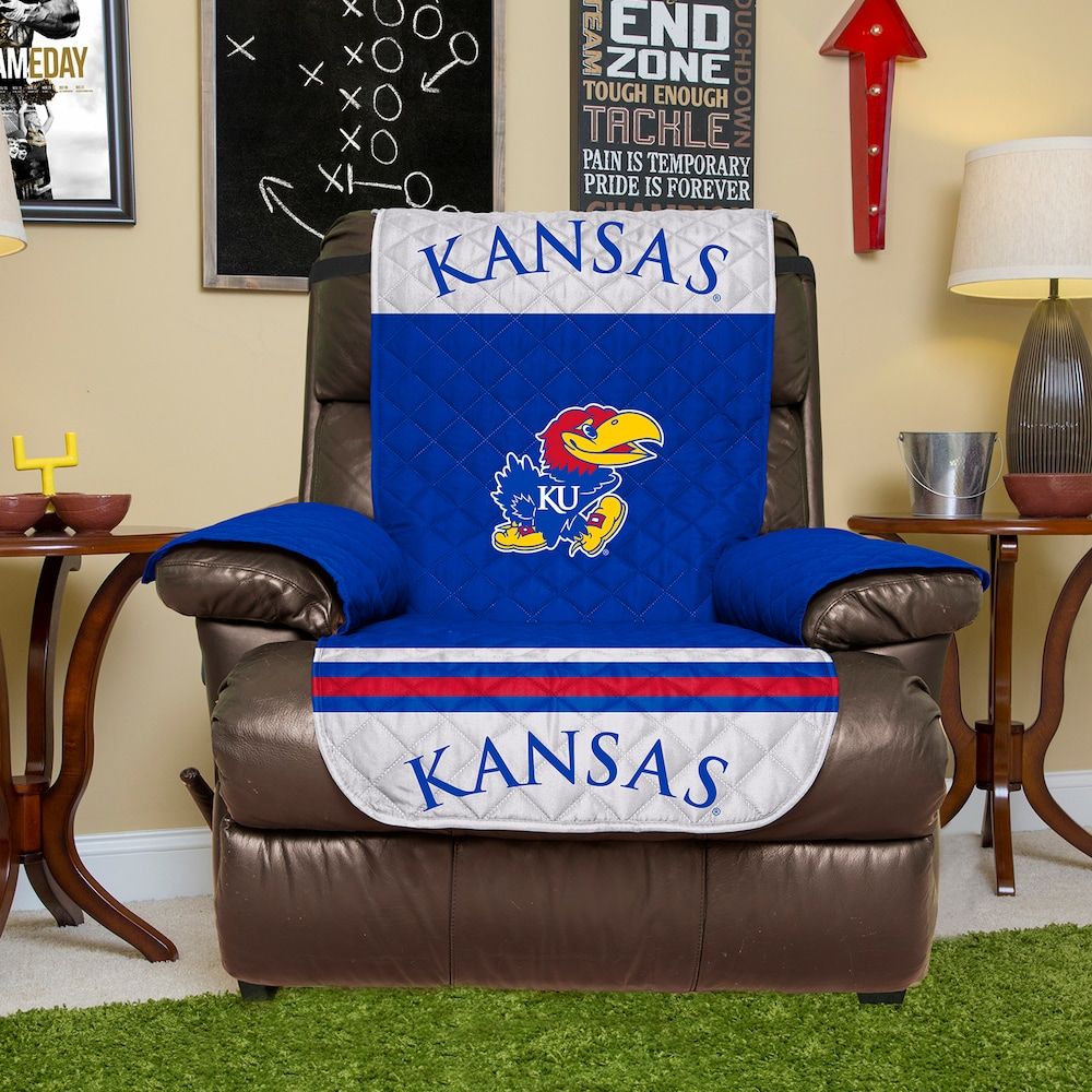 Kansas Jayhawks Furniture Protector Cover Recliner Reversible