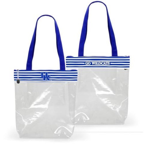 Kentucky Wildcats Clear Zipper Stadium Tote Approved Purse Bag Ncaa Inside Pocket