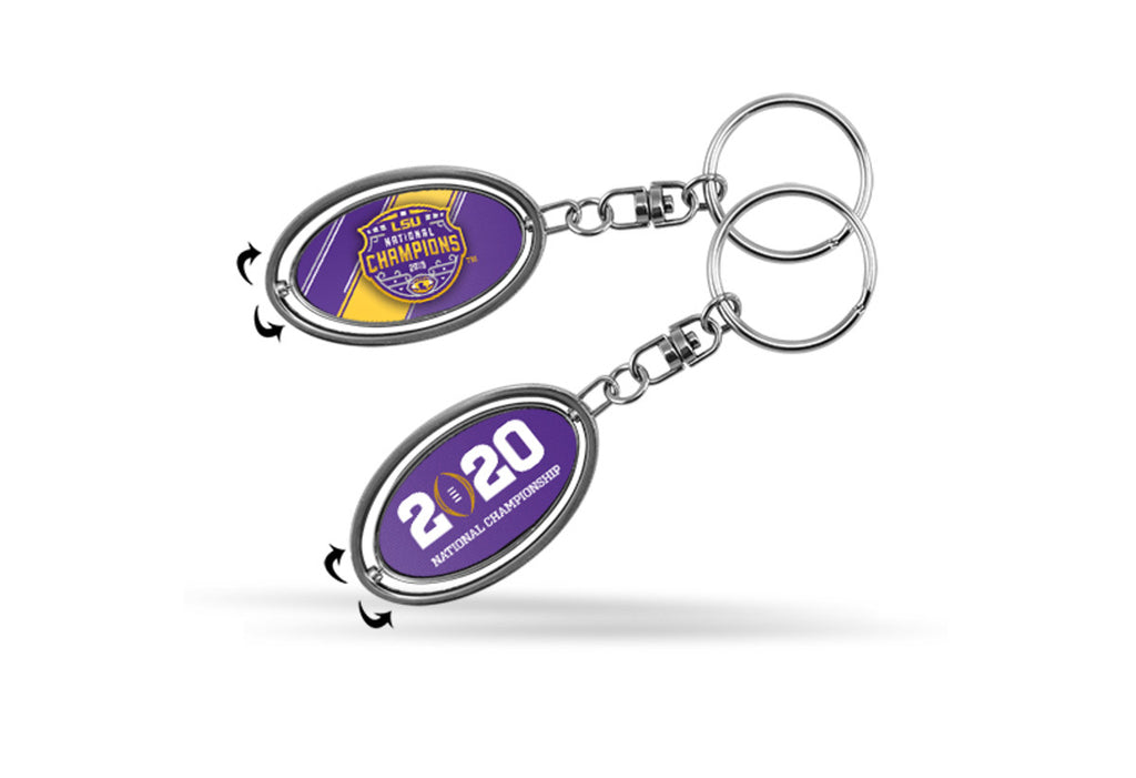 Lsu Tigers 2019 National Champions Key Ring Spinner Keychain Souvenir Ncaa 2020
