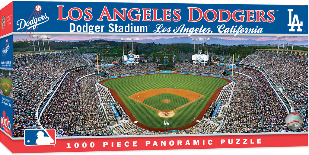 Los Angeles Dodgers Stadium Panoramic Jigsaw Puzzle MLB 1000 pc Dodger Puzzle