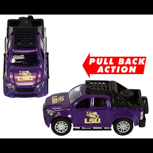Lsu Tigers Team Trucks Pull Back Action Die Cast Collectible University Toy