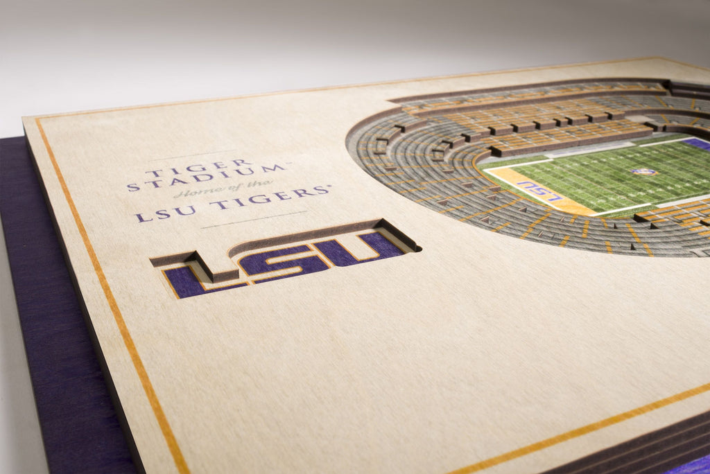 Lsu Tigers 5-Layer Stadium Views 3D Wall Art Of Tiger Stadium Office
