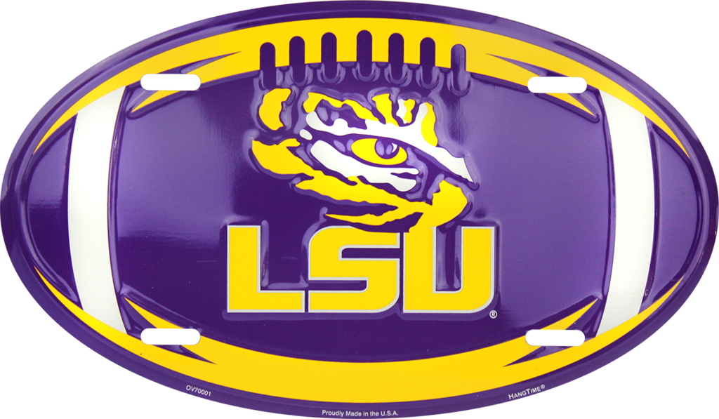 Lsu Tigers License Plate Oval