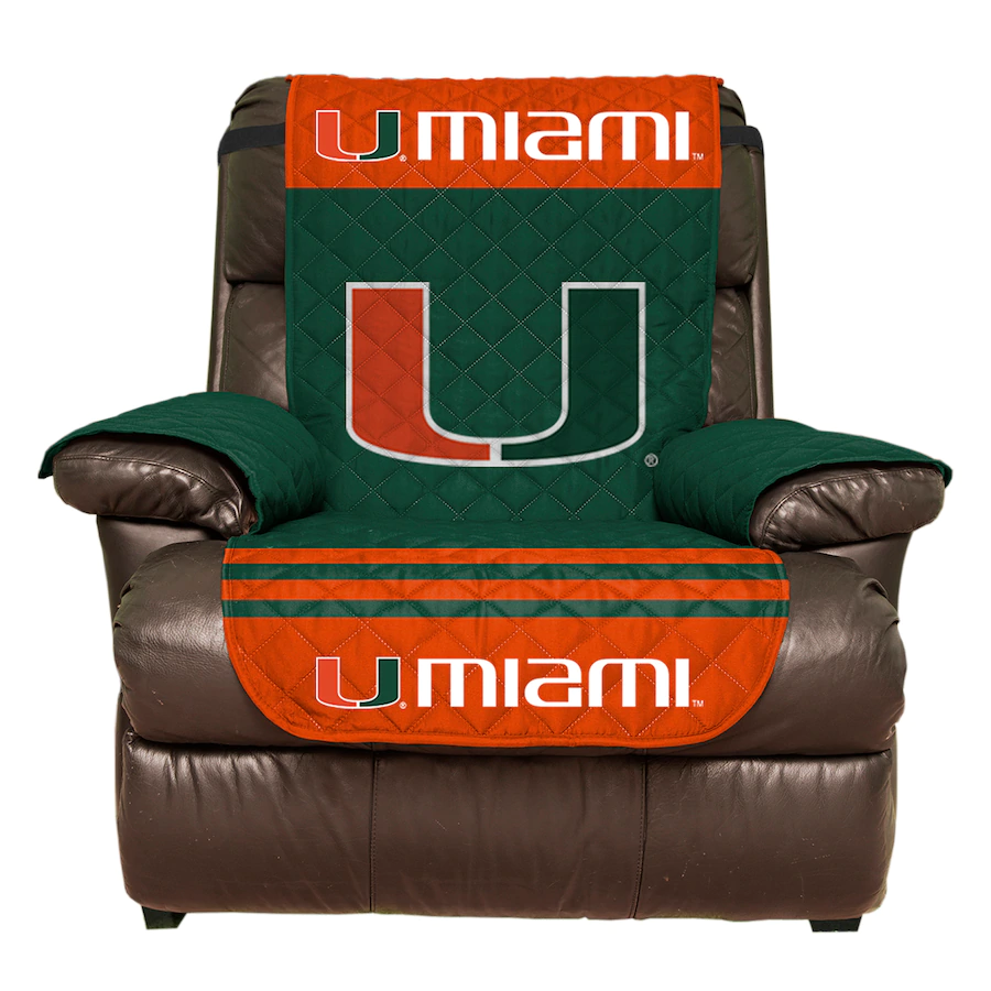 Miami Hurricanes Furniture Protector Cover Recliner Reversible