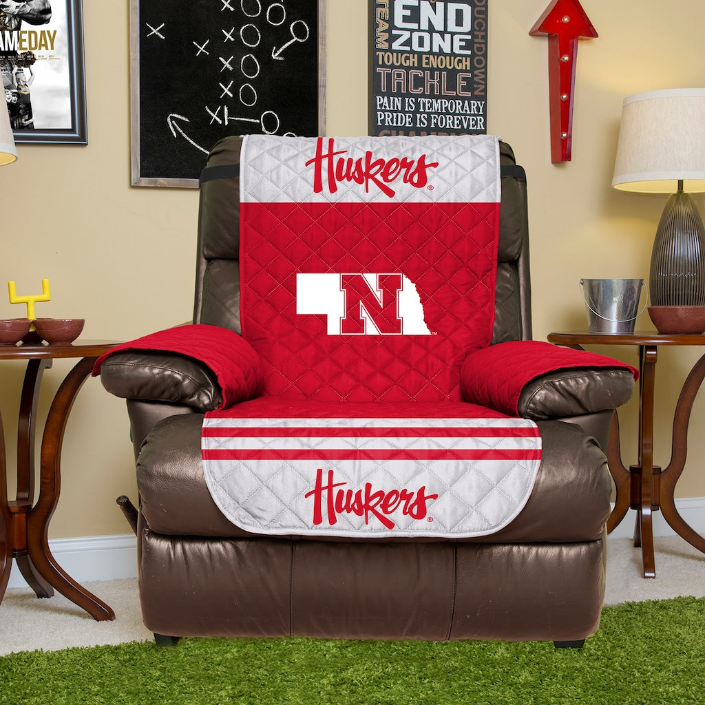 Nebraska Cornhuskers Furniture Protector Cover Recliner Reversible
