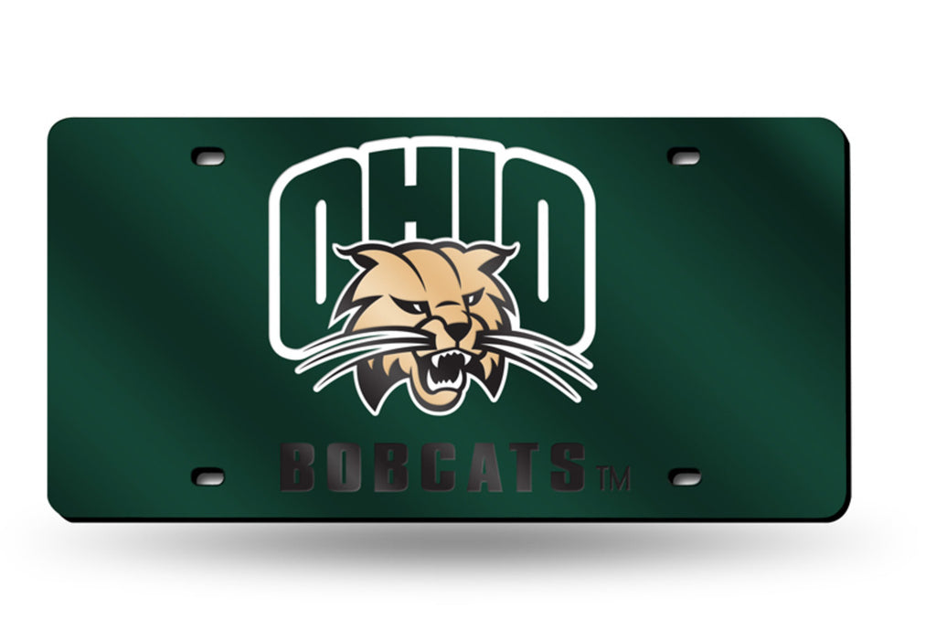 Ohio Bobcats Mirror Car Tag Laser License Plate Truck Car Auto Green University