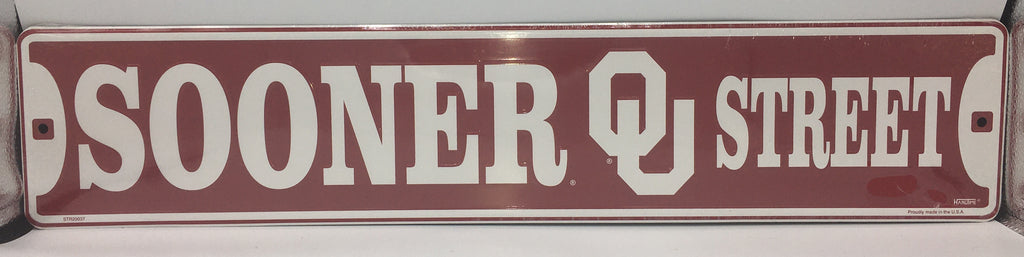 Oklahoma Sooners Street Sign