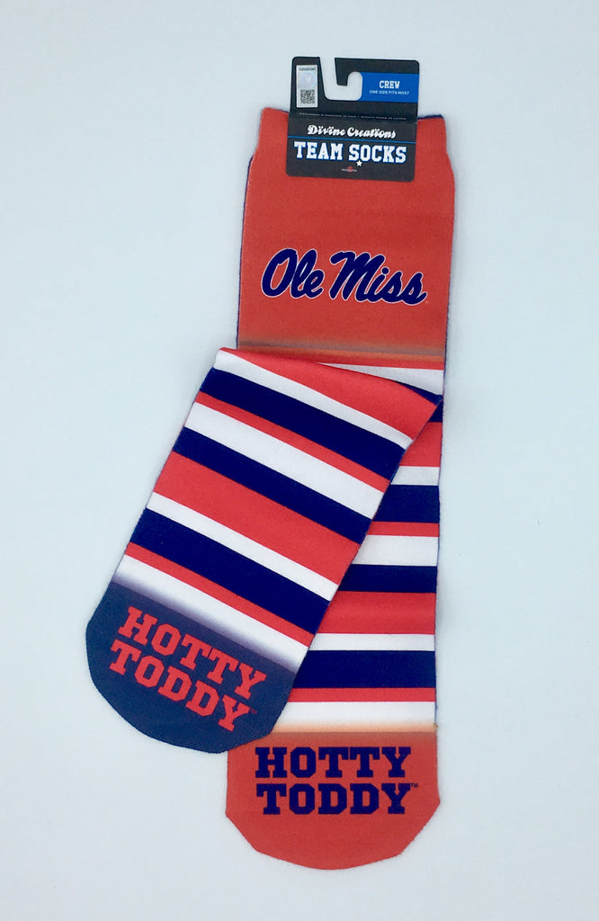 Ole Miss Rebels Team Socks New Sublimated Crew Ankle Ncaa Unisex Pick A Size College